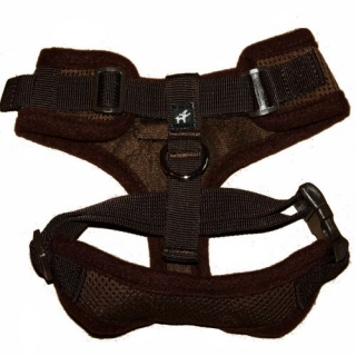 Hundegeschirr f�r Welpen braun verstellbar