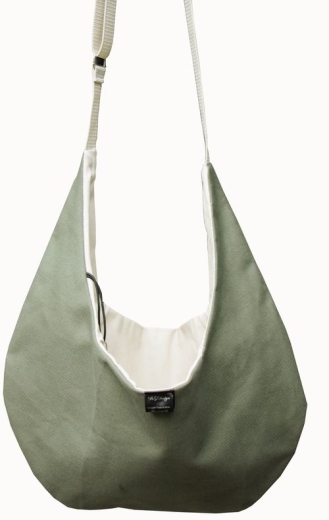 Dog Pouch Bag Luxury Canvas oliv f�r Minihunde