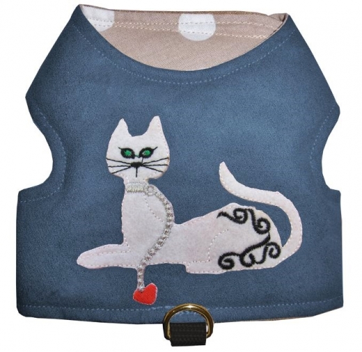 Katzengeschirr Kitty jeansblau fr Katzen