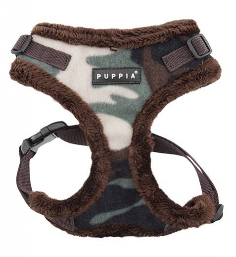 Puppia Hunde Geschirr Mops Puppia Corporal Harness verstellbar camouflage