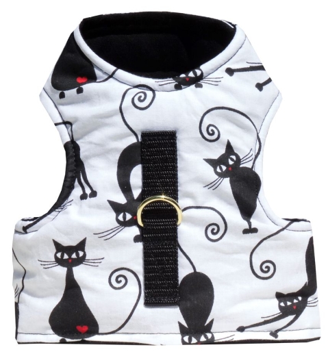 Katzengeschirr Kitty Walking Jacket CATS schwarz-wei�