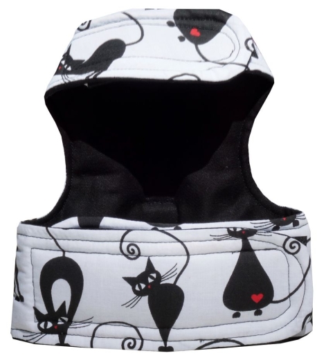 Katzengeschirr Kitty Walking Jacket CATS schwarz-wei�