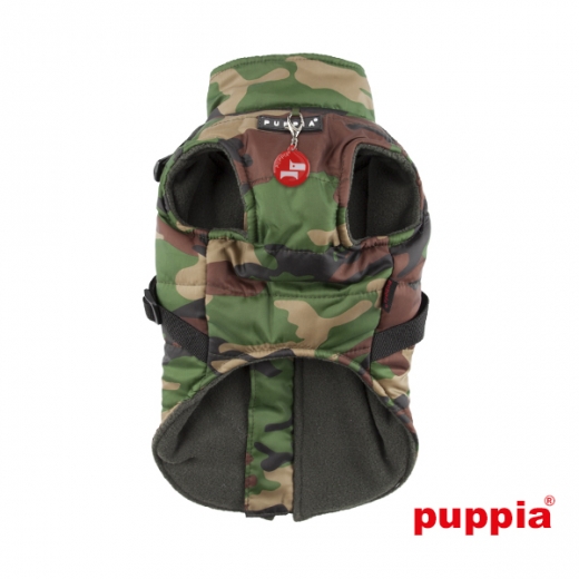 Puppia Hundemantel mit integriertem Hundegeschirr wasserdicht + warm