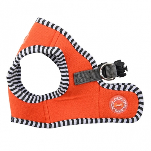 Puppia Naunet Harness B orange Streifen Step In Geschirr