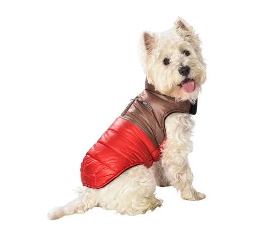 Hundemantel f�r Hundegeschirr rouge-braun leicht und wasserabweisend