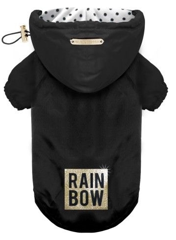 Windbreaker Regenmantel f�r kleine Hunde schwarz