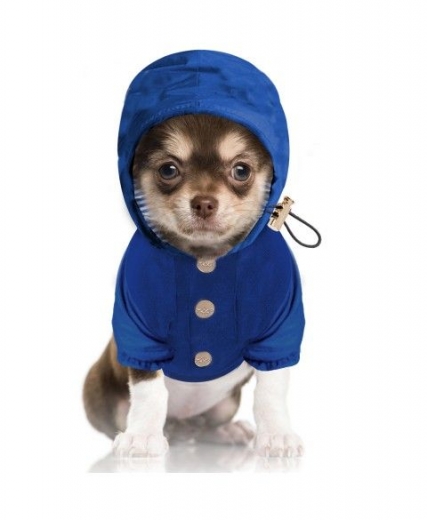 Windbreaker Regenmantel fr kleine Hunde blau