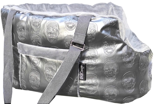 Hundetasche Silver Skull silber-grau