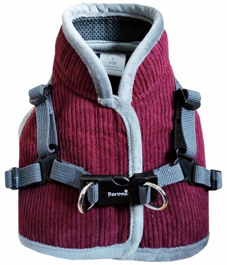 Beroni Jacket Harness Winterweste CORD bordeaux