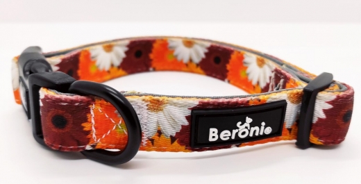 Hundehalsband Blumen floral gepolstert