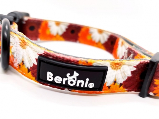 Hundehalsband Blumen floral gepolstert