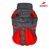 Puppia Mountaineer Hundemantel mit integriertem Geschirr grau-beige