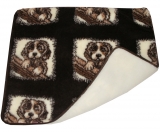 Doppelt dicke Hundedecke aus Merino Schafwolle 100 x 80 cm Doppelt dicke Hundedecke aus Merino Schafwolle 100 x 80 cm