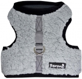 Hunde Westengeschirr Beroni Super Flausch TEDDY grau