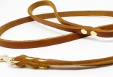 Hundeleine Leder für kleine Hunde cognac 110 x 1 cm Hundeleine Leder für kleine Hunde cognac 110 x 1 cm