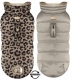 Chihuahua Wintermantel wasserdicht f�r Hundegeschirr beige-leo WENDEMANTEL
