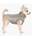 Chihuahua Wintermantel wasserdicht f�r Hundegeschirr beige-leo WENDEMANTEL