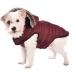 Roter Hundemantel f�r Geschirrtr�ger warm gef�ttert + Kapuze STARS