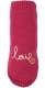 Warmer Strick Hundepullover LOVE fuchsia