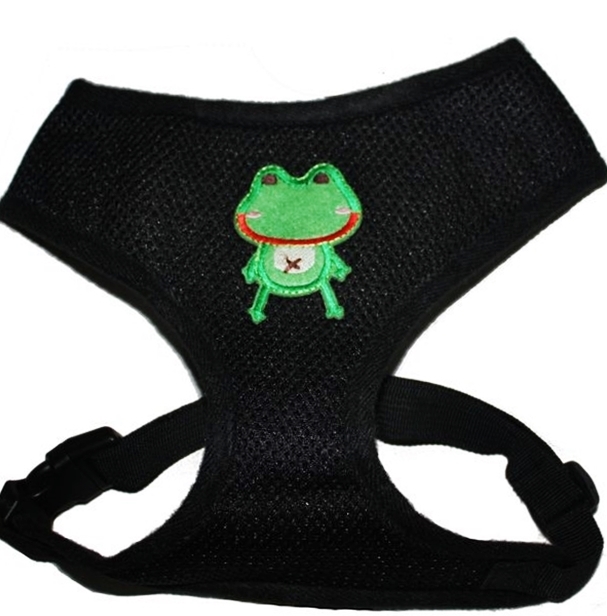 Brustgeschirr Mops Frog schwarz Gre M + L