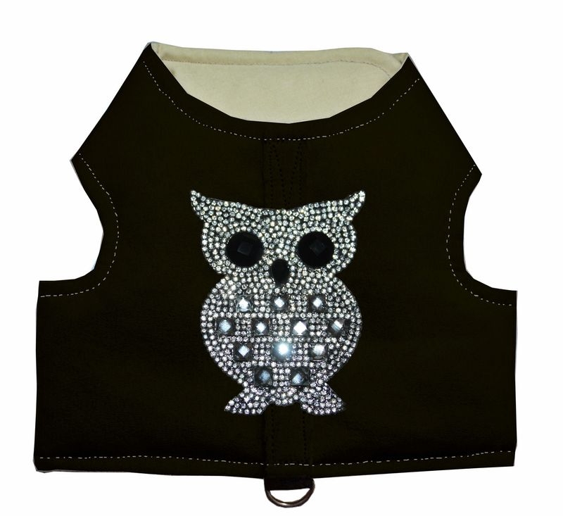 Black Owl Strass Hundewesten Geschirr