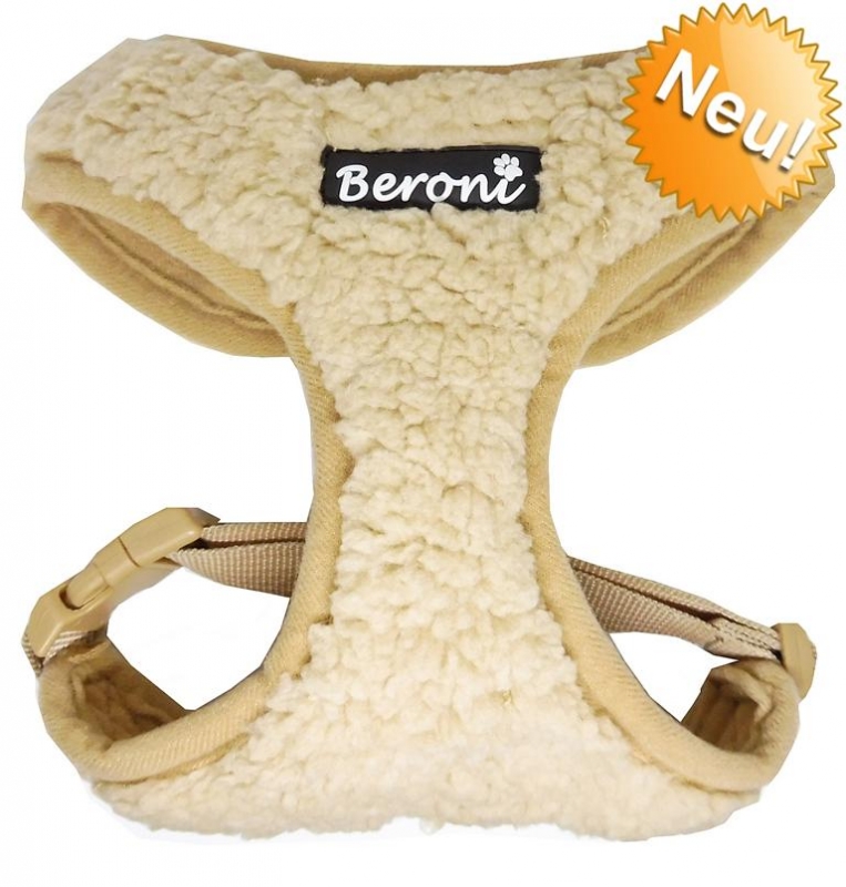 Hunde Softgeschirr exklusiv TEDDY beige