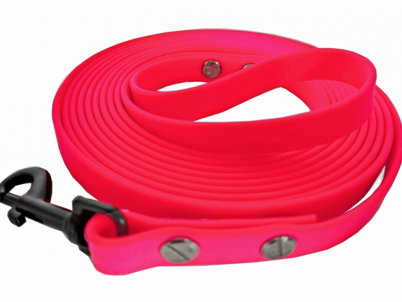 Lange Feldleine/Schleppleine/Hundeleine 3m wasserdicht neonpink