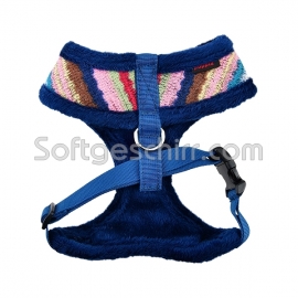 Puppia Soft Hundegeschirr Streifen blau