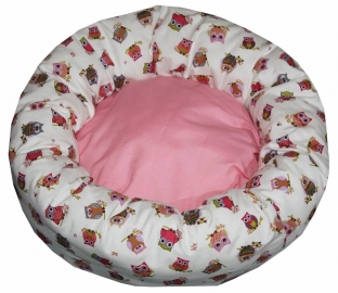 Donut Bettchen bunte Eulen Baumwolle