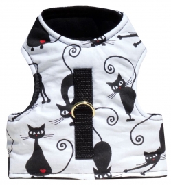 Katzengeschirr Kitty Walking Jacket CATS schwarz-weiß
