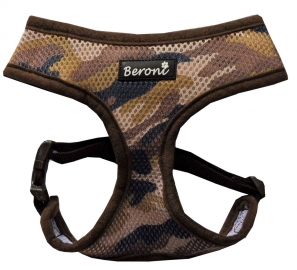 Beroni Hundegeschirr NEW CAMOUFLAGE MESH Tarnmuster braun-beige