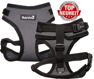 Beroni Softgeschirr Upgrade Easy Walking Katzengeschirr 2.0 grau