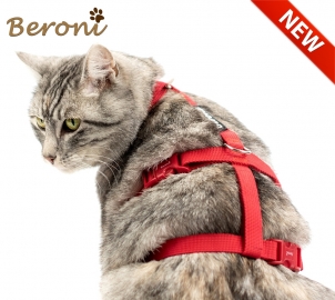 Katzen Sicherheitsgeschirr Beroni Safety Harness Classic rot