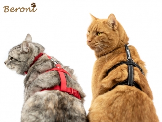 Katzen Sicherheitsgeschirr Beroni Safety Harness Classic rot