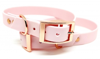 Hundehalsband wasserfest rosa HU 33-40 cm